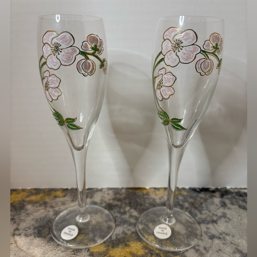Perrier Jouet Floral Champagne Flutes